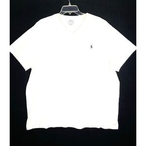 Polo Ralph Lauren Mens XXL White TShirt 100% Cotton Embroidered Logo